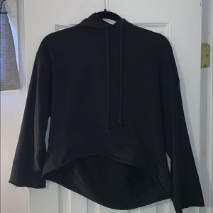 Zara Black Crop Hoodie